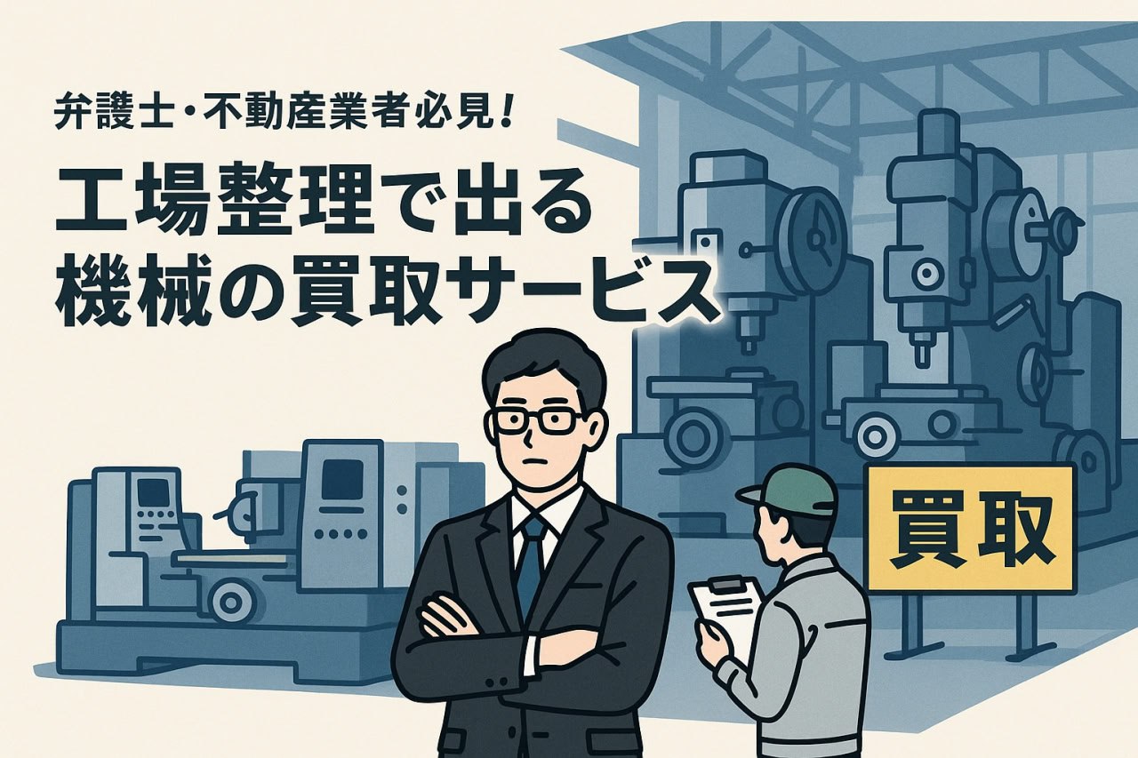 弁護士・不動産業者必見！工場整理で出る機械の買取サービス